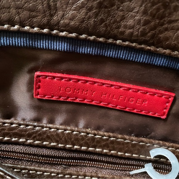 Tommy Hilfiger Y2K era faux leather purse NWOT dark brown shoulder bag vintage - Picture 9 of 15